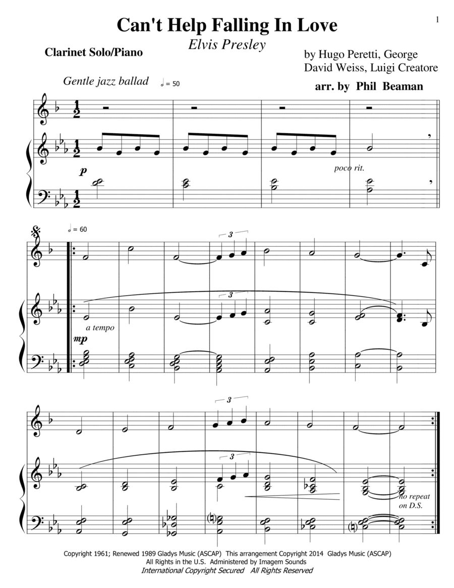 Can't Help Falling In Love (arr. Phil Beaman)
