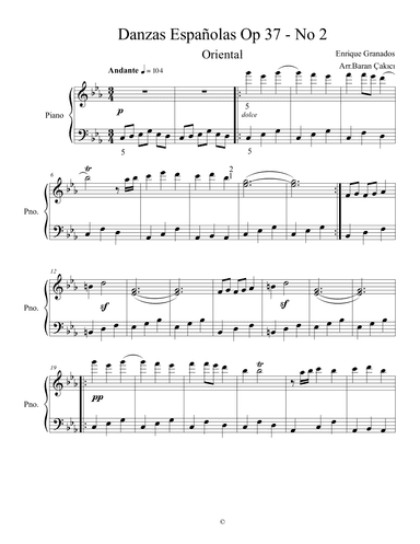 Danza Española 2 Oriental (arr. Arr. Baran Çakıcı)