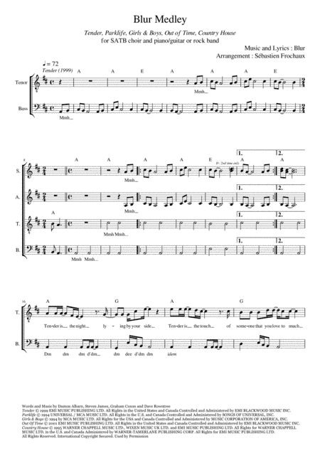 Tender (arr. Sébastien Frochaux)