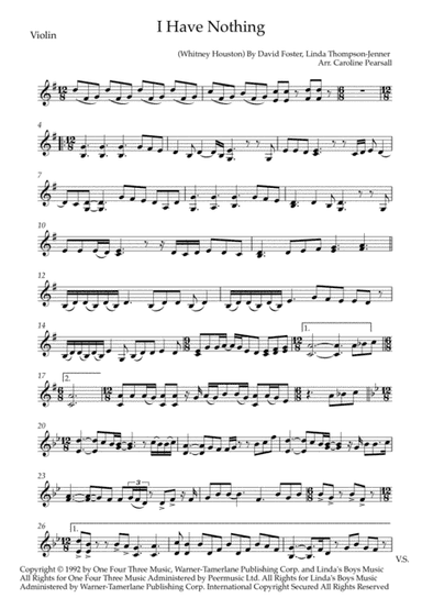I Have Nothing (arr. Caroline Pearsall)