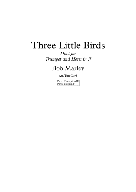 Three Little Birds (arr. Tim Curd.)
