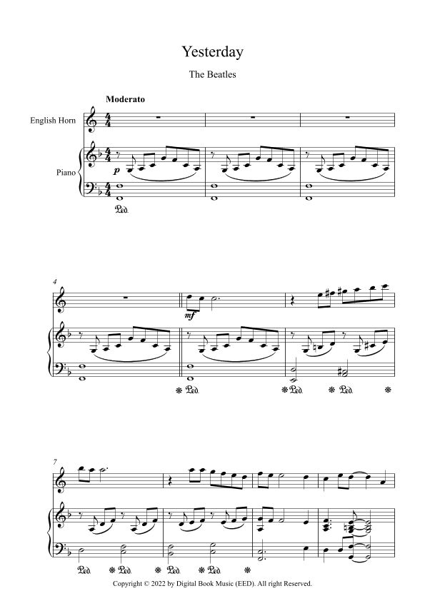 Yesterday (arr. Digital Book Music)