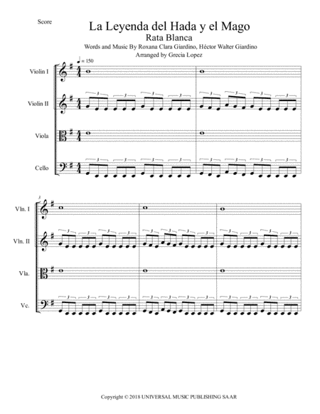 La Leyenda Del Hada Y (arr. Gre Lopez)