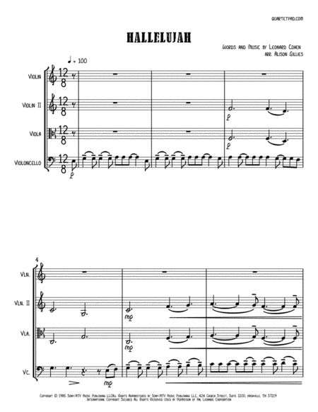 Hallelujah (arr. Alison Gillies)