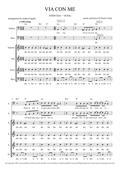 Via Con Me (arr. Andrea Figallo)