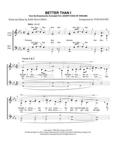 Better Than I (arr. Tom Gentry)
