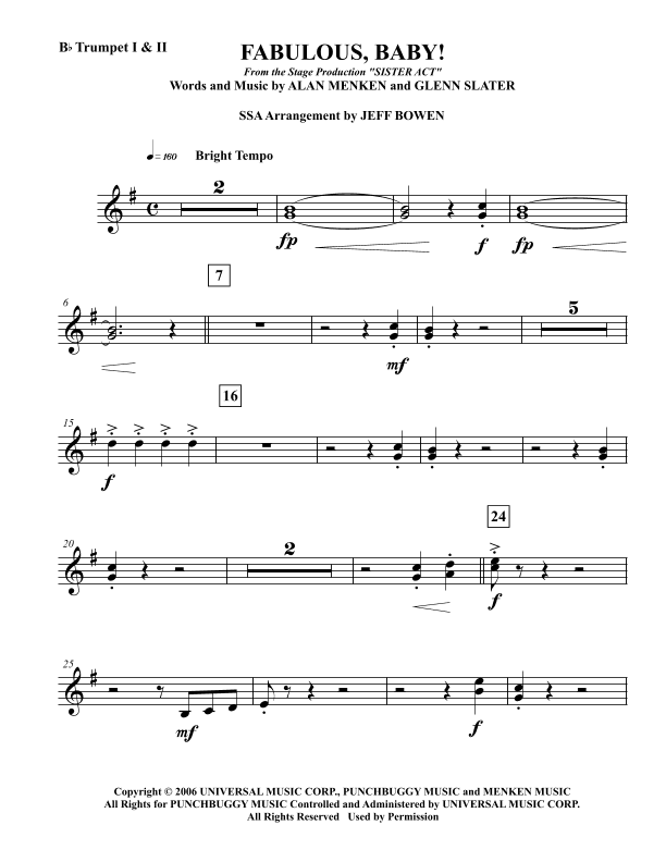 Fabulous, Baby! (arr. Jeffrey Bowen)
