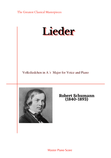Schumann-Volksliedchen in A? Major for Voice and Piano (arr. MPS)