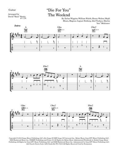 Die For You (arr. David Rain Banta)