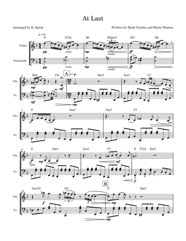 At Last (arr. K. Speck)