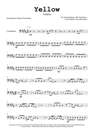 Yellow (arr. Glauco Fernandes)