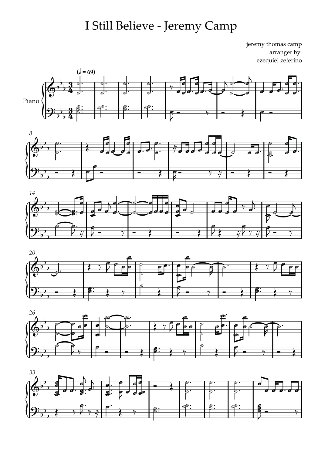 I Still Believe (arr. ezequiel zeferino)