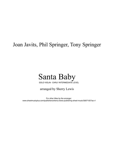Santa Baby (arr. Sherry Lewis Publishing)