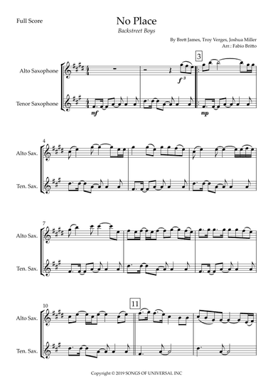 No Place (arr. Fabio Britto)