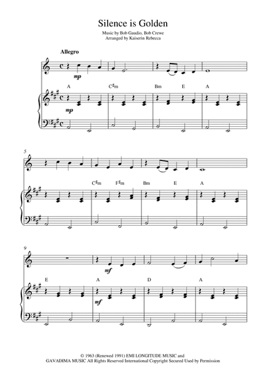 Silence Is Golden (arr. Kaiserin Rebecca)