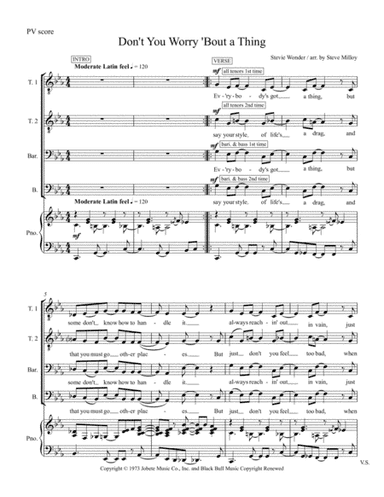 Don't You Worry 'bout A Thing (arr. Steve Milloy)
