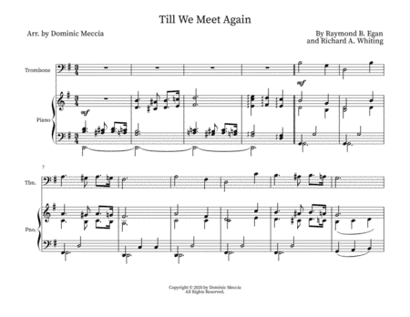 Till We Meet Again (arr. Dominic Meccia)