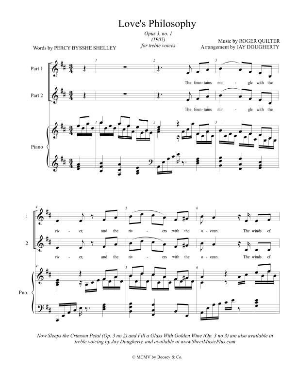 Love's Philosophy (arr. Jay Dougherty)