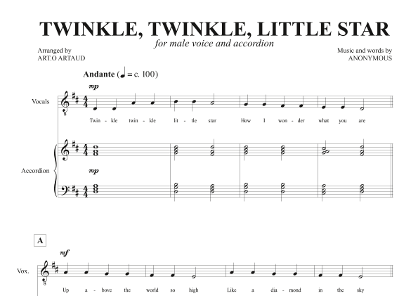 Twinkle Twinkle Little Star (arr. Art.o Artaud)