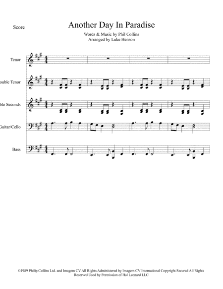 Another Day In Paradise (arr. Luke Henson)