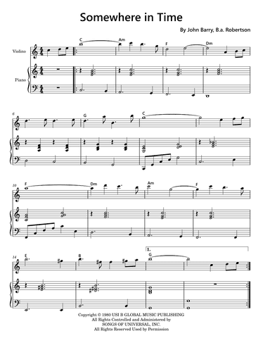 Somewhere In Time (arr. Funtom)