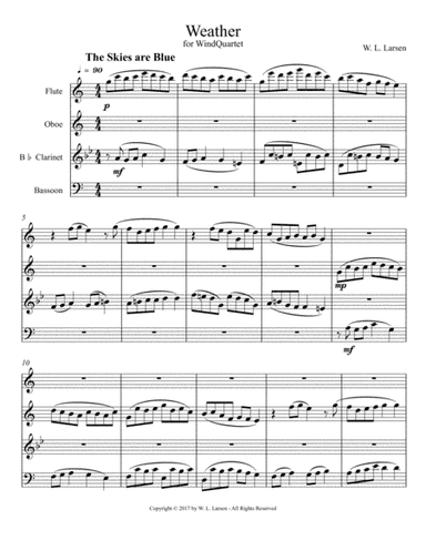 W L Larsen - Weather (for Wind Quartet)
