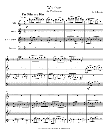 W L Larsen - Weather (for Wind Quartet)
