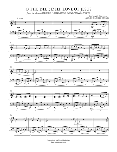 O The Deep, Deep Love Of Jesus (arr. Jennifer Haines)