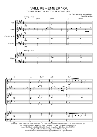 I Will Remember You (arr. Alex Nunes Rodrigues)