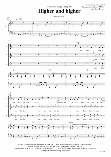 (your Love Has Lifted Me) Higher And Higher (arr. Jetse Bremer)