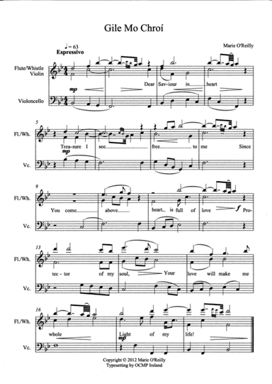 Gile Mo Chroí Instrumental arrangement