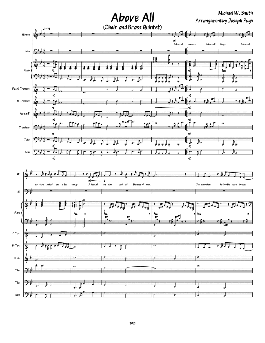 Above All (arr. Joseph Pugh)