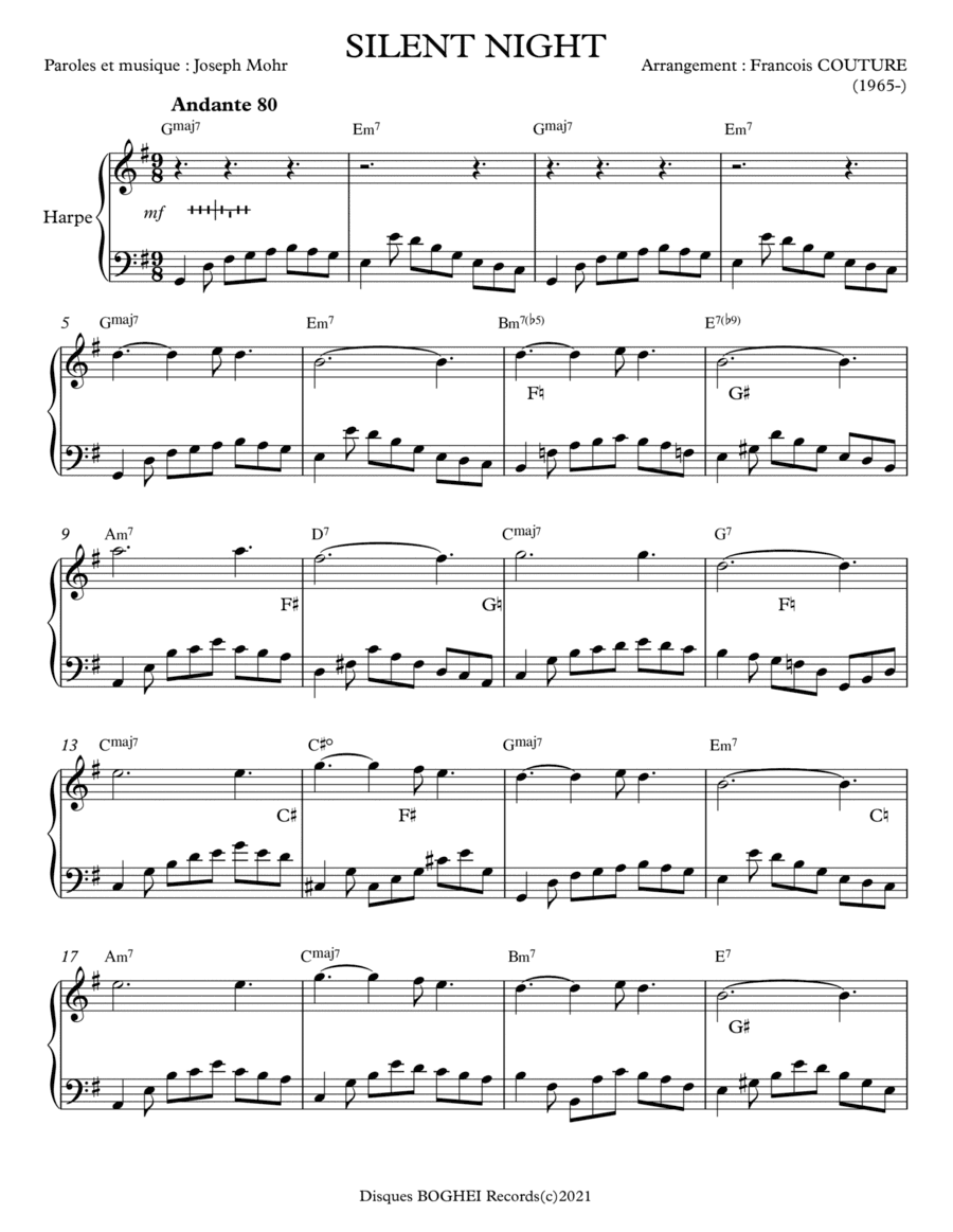 SILENT NIGHT (arr. Francois Couture)