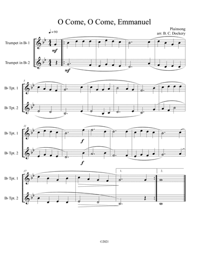 O Come, O Come, Emmanuel (Trumpet Duet) (arr. B. C. Dockery)