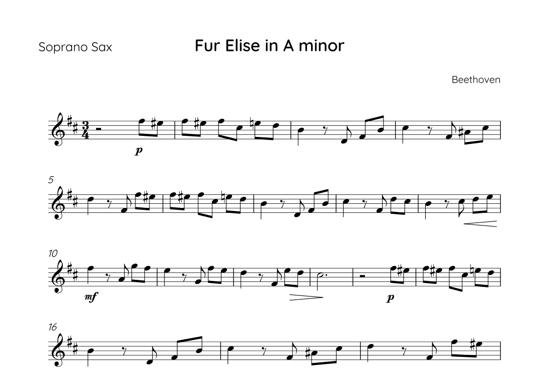 Fur Elise (arr. Sales)