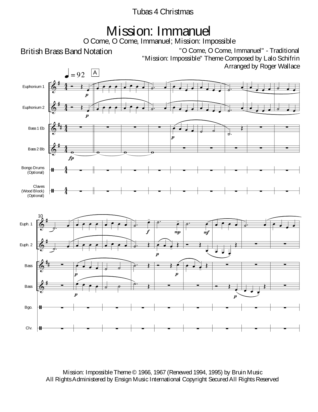 Mission: Impossible Theme  from the Paramount Television Series MISSION: IMPOSSIBLE (arr. Roger Wallace)