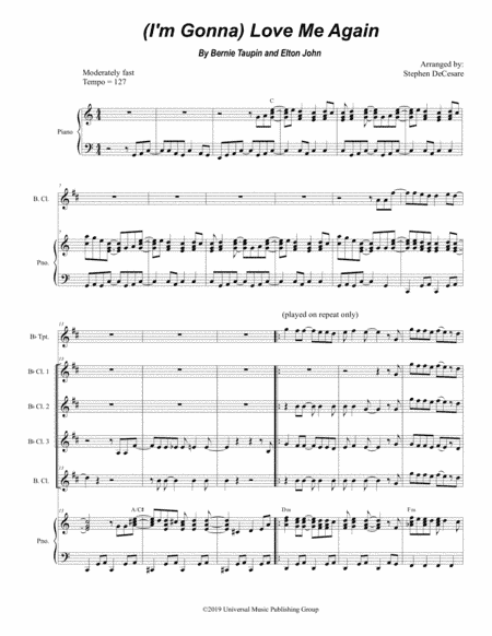 (i'm Gonna) Love Me Again (arr. Stephen DeCesare)