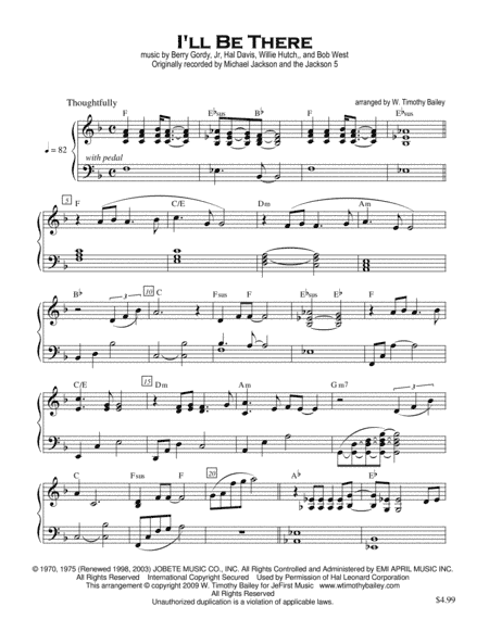 I'll Be There (arr. W. Timothy Bailey)