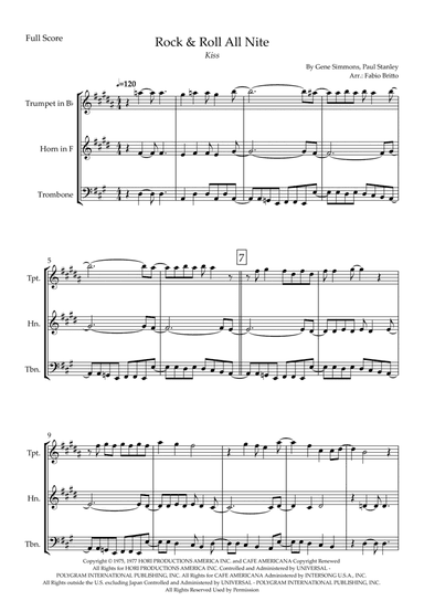 Rock And Roll All Nite (arr. Fabio Britto)