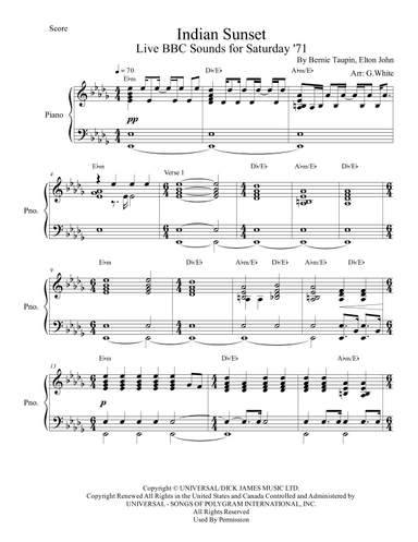 Indian Sunset (arr. G. White)