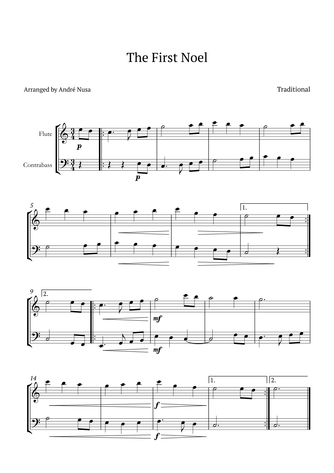 The First Noel (arr. André Nusa)