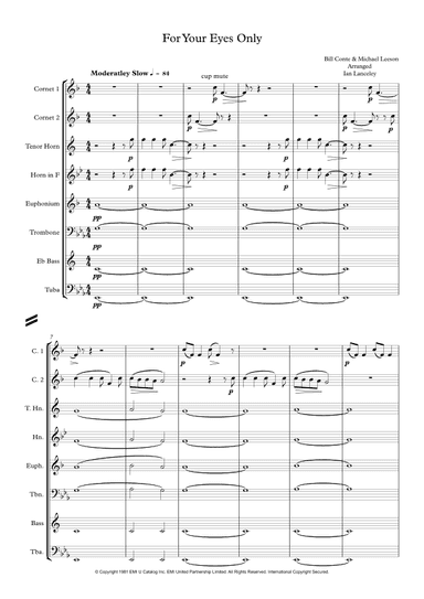 For Your Eyes Only (arr. Ian Lanceley)