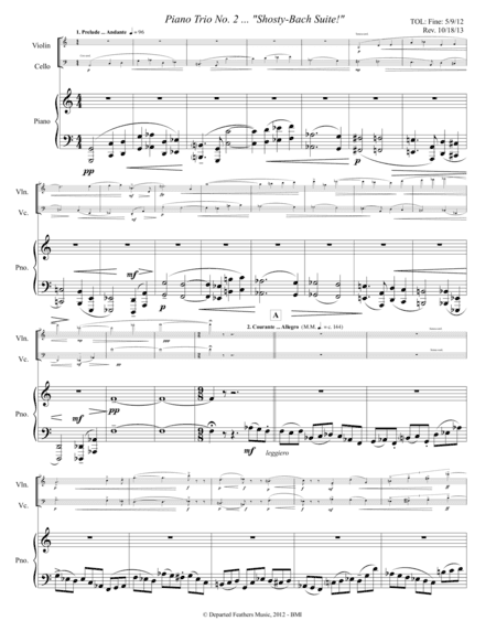 Piano Trio No. 2 ... Shosty-Bach Suite (2012, rev. 2013) piano