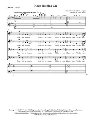 Keep Holding On (arr. Steve Milloy)