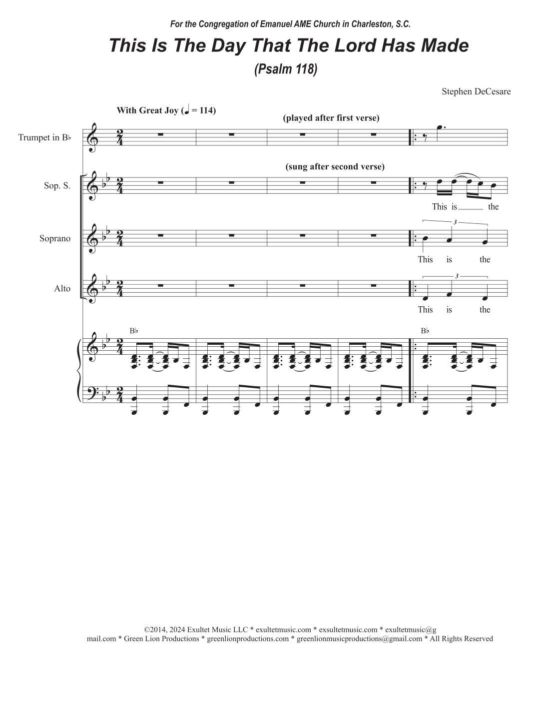 This Is The Day That The Lord Has Made (Psalm 118) (2-part choir - (SA)