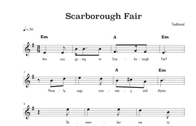 Scarborough Fair (arr. Riverside Guitar School)