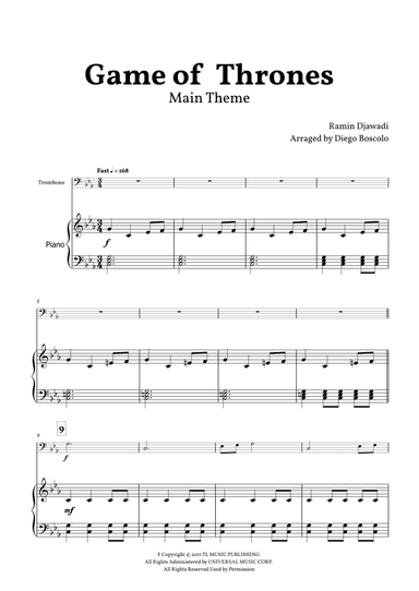 Game Of Thrones (arr. Diego Boscolo)