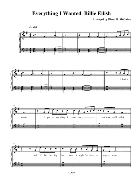 Everything I Wanted (arr. Diane M. McGahee)