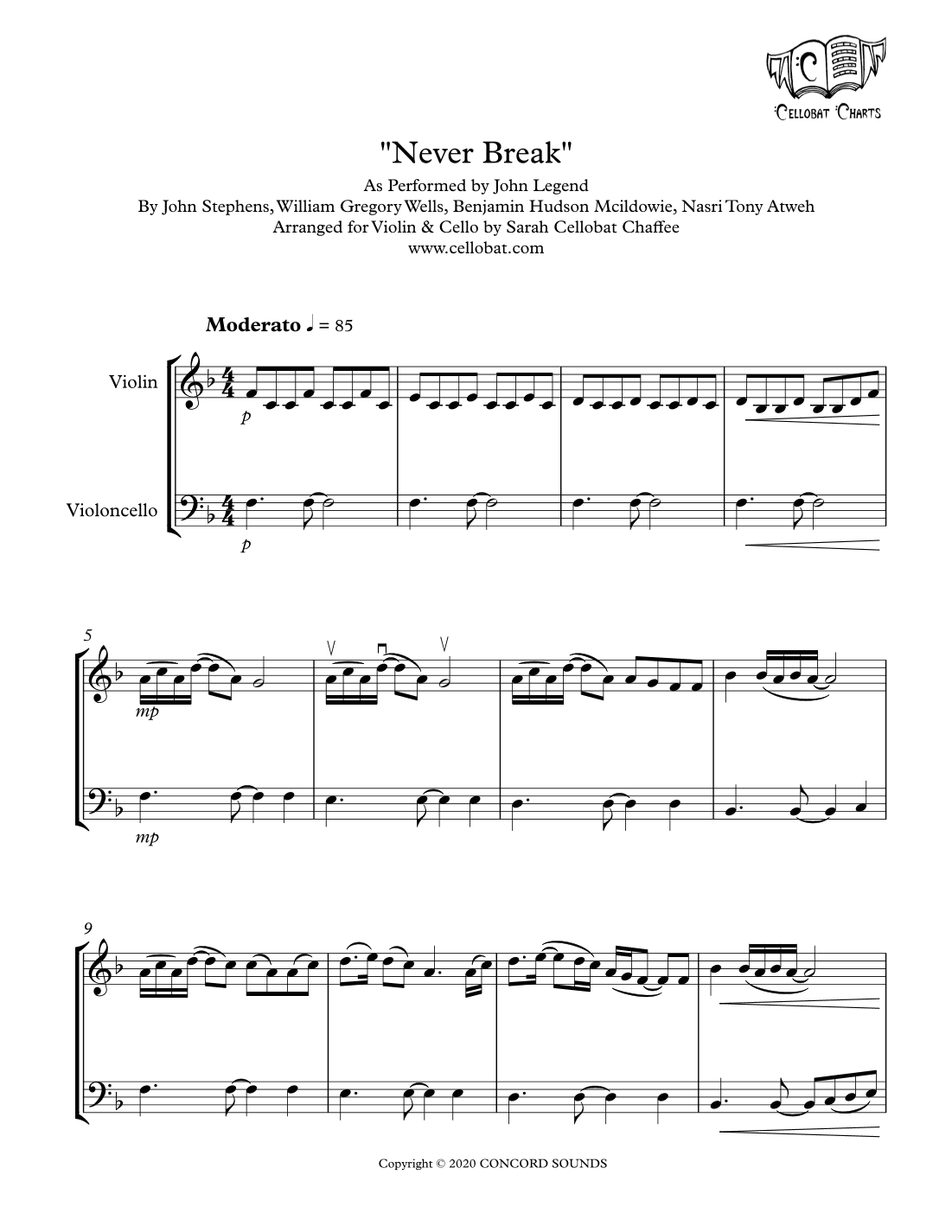 Never Break (arr. Sarah Cellobat Chaffee)