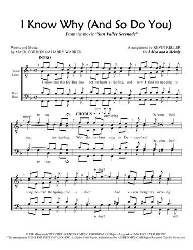 I Know Why (and So Do You) (arr. Kevin Keller)